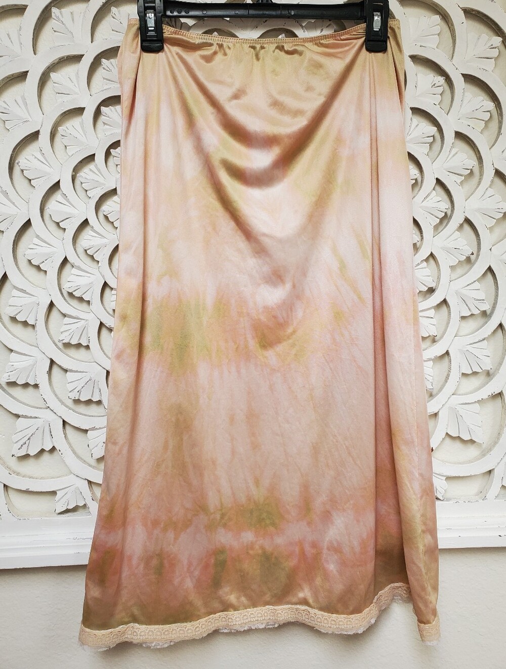 Vintage Nylon Half Slip Tea Dyed In Pastels Size Medium Sears